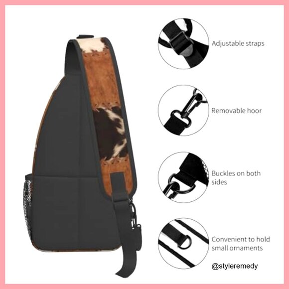 Polyester Crossbody Sling Backpack with Adjustable Padded Strap main image 7